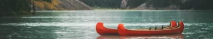 Canadian scene with canoe